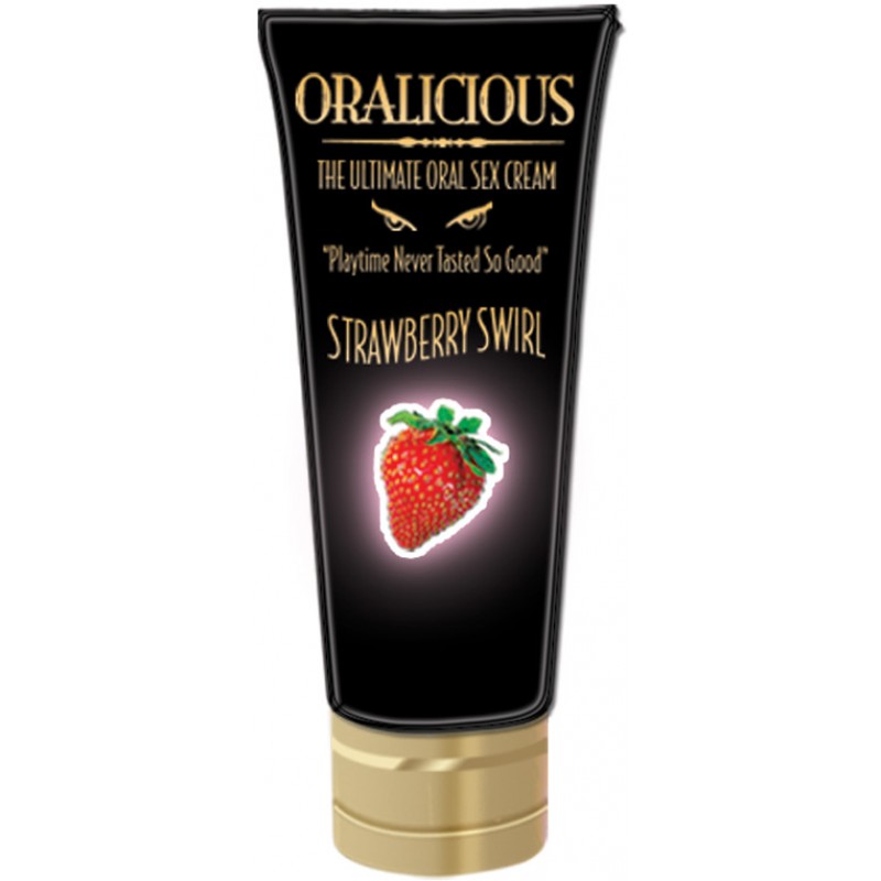 Oralicious - Oral Sex Cream 2oz - Strawberry Swirl