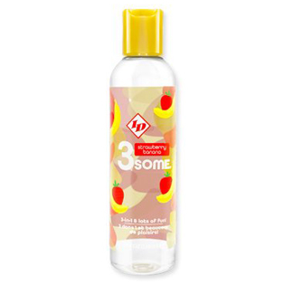 3Some 3-In-1 Lubricant - Strawberry Banana - 4 Fl. Oz