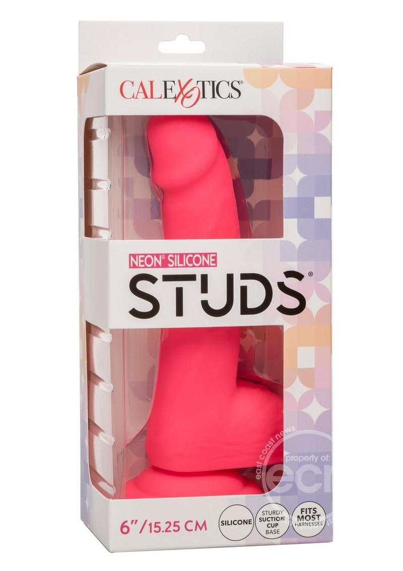 STUDS - NEON SILICONE - PINK - 6"