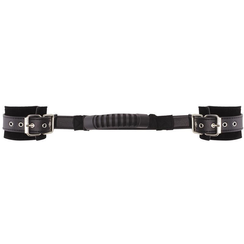 Adjustable Leather Handcuffs - Black