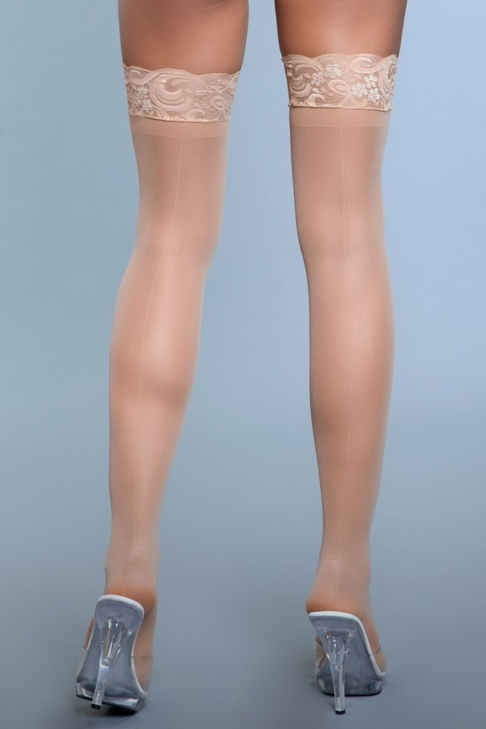 Be wicked - Keep A Secret Thigh Highs - Nude