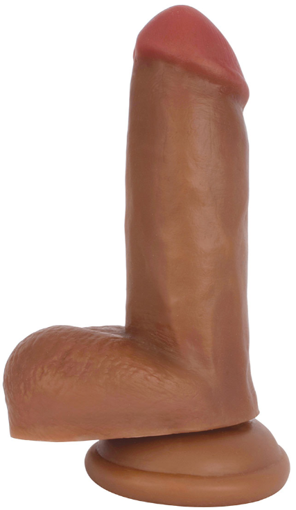 JOCK 6" DILDO WITH BALLS - LATTE