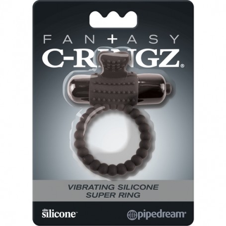 Fantasy C-Ringz Vibrating Silicone Super Ring - Black