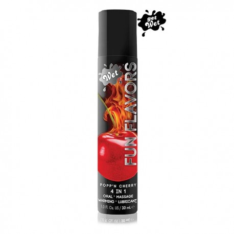 Lubricante Wet Fun Flavors 4 in 1 - Popp´n Cherry 1 oz