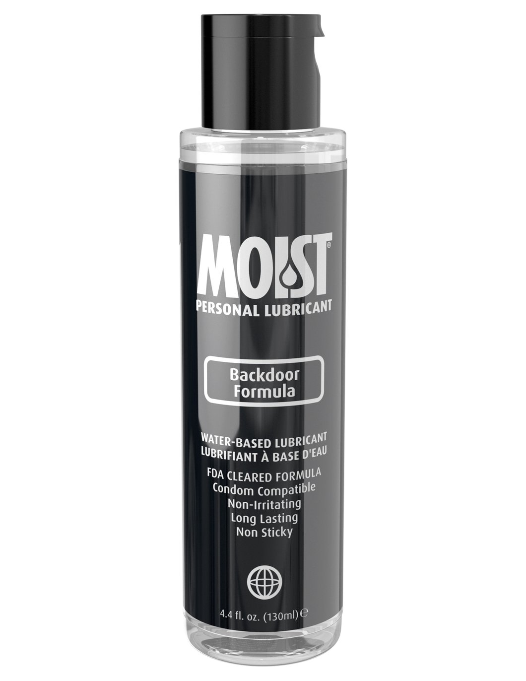 Moist Backdoor Formula Water Based Lubricant in 4.4oz/130ml