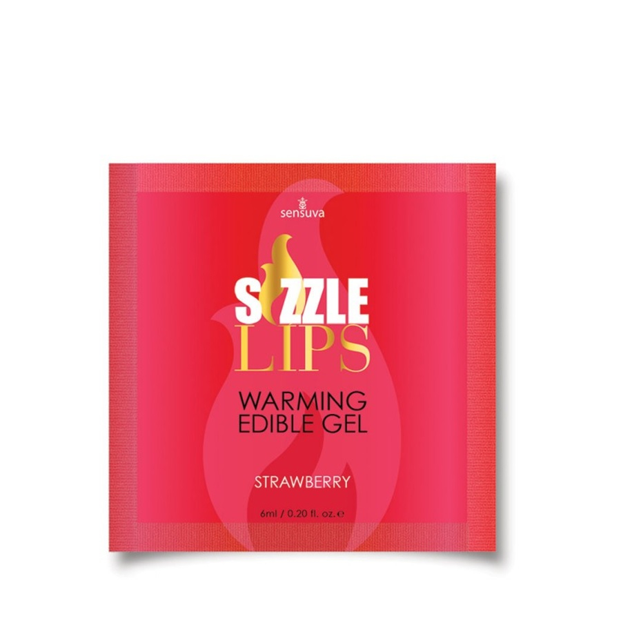Sensuva - Sizzle Lips Edible Warming Gel - Strawberry 6ml.